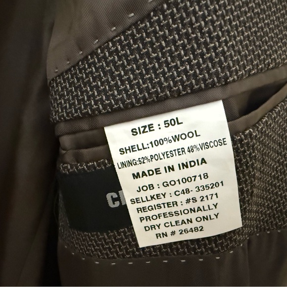 Claiborne Men's Brown Tweed Woven Sport Jacket. Gifted tie and handkerchief! - Picture 6 of 9